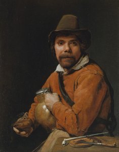 Mand holder en kande, ca. 1660.