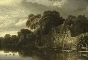 Gammelt sommerhus ved vandet af Michiel van Vries