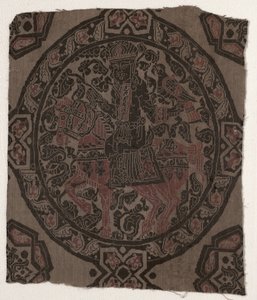 Fragment with Equestrian Falconer King, Iran or Iraq, Abbasid perioddani af Middle Eastern