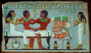 Ægyptisk antikvitet: privat og mindestele fra nekropolis i Abydos nær Theben. Mellem imperium. Kairo, Egyptisk Museum