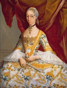 Dona Maria de la Luz Padilla y Cervantes (olie på lærred) af Miguel Cabrera