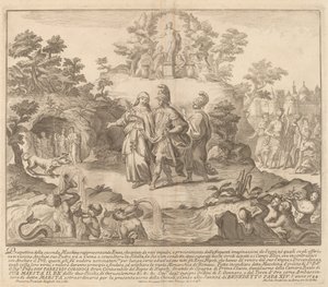 Aeneas and the Cumean Sybil, til "Chinea"-festivalen af Miguel de Sorellò after Francisco Preciado