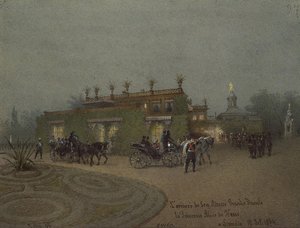 Ankomst af Alice, prinsesse af Hessen, til Livadia den 10. oktober 1894, 1895 af Mihaly von Zichy