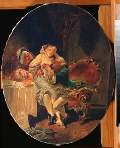 Forføreren (Forføreren) - Maleri af Mihaly Zichy (1827-1906), olie på lærred