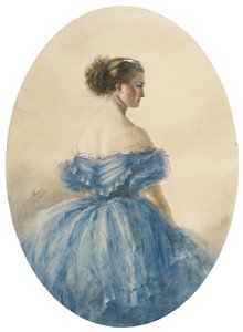 Portræt af prinsesse Anna zu Sayn-Wittgenstein af Mihaly von Zichy