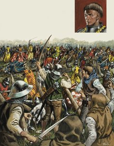 Slaget ved Agincourt, 25. oktober 1415 (gouache på papir)