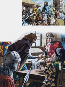 The Hatred of Richard II of England (gouache på papir)
