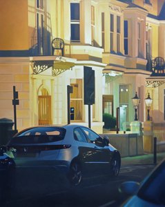 Sea from the Hotel ll, 2015 (olie på linned) af Mike Briscoe