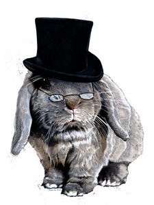 Humbug Bunny on White, 2020 af Mike Davis