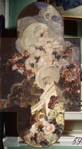 Krysantemum (Chrysanthemums) - Maleri af Mikhail Alexandrovich Vrubel (Vrubel) (1856-1910), olie på lærred af Mikhail Aleksandrovich Vrubel