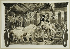 Cleopatra på sengen, 1899 af Mikhail Aleksandrovich Vrubel