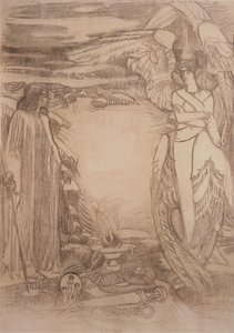 Illustration til digtet profet af A. Pushkin, 1905 af Mikhail Aleksandrovich Vrubel