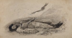 Illustration til digtet Ismail-Bey af M. Lermontov, 1889-1891 af Mikhail Aleksandrovich Vrubel