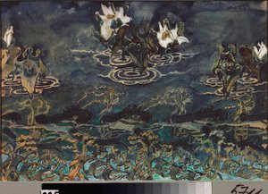 Nenuphars (nympheas) (Vandlillier) - Mikhail Alexandrovich Vrubels (Vrubel) værk (1856-1910), akvarel og gouache på papir, russisk kunst fra det 19.-20. århundrede, art nouveau - Statsmuseet Abramtsevo Estate, Moskva af Mikhail Aleksandrovich Vrubel
