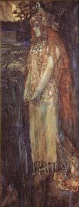 Sangerinden Nadezhda Zabela-Vrubel som prinsesse Volkhova i operaen Sadko af N. Rimsky-Korsakov, 1898 af Mikhail Aleksandrovich Vrubel