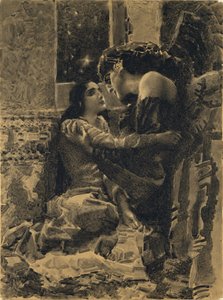 Tamara og Dæmon. Illustration til digtet Dæmonen af Mikhail Lermontov, 1890-1891
