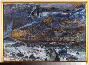 The Demon Downcast af Mikhail Aleksandrovich Vrubel