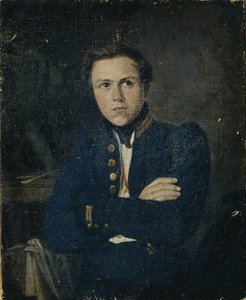 Portræt af billedhuggeren Alexander Ivanovich Terebenev 1812-1859, 1835 af Mikhail Ivanovich Skotti