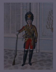 Officer for Livgardens kavaleriregiment i 1764-1796, begyndelsen af 1840