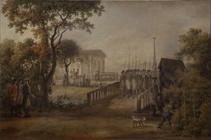 Vagtskifte på Tsarinas Meadow i Sankt Petersborg, 1799 af Mikhail Matveevich Ivanov
