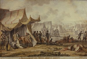Peter I ved Pruth River, 1804 af Mikhail Matveevich Ivanov