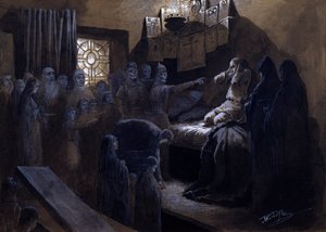 Ivan den grusomme og hans ofres spøgelser, 1800- eller begyndelsen af det 20. århundrede af Mikhail Petrovich Klodt