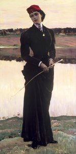 Portræt af Olga Nesterova eller, kvinde i en ridevane, 1906