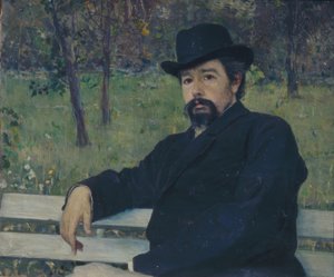 Portræt af maleren Nikolai Alexandrovich Yaroshenko af Mikhail Vasilyevich Nesterov