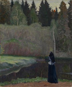 Nattergalen synger, 1918 af Mikhail Vasilievich Nesterov