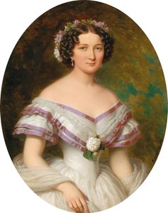 Portræt af grevinde Maria Gabriella Josepha Anna Szápáry 1834-1912, født Atzél de Borosjenö, 1857.