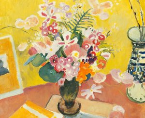 Forårsblomster i en vase