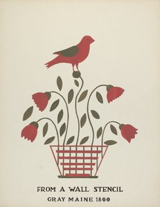 Design fra Gray, Maine 1800 (nr. 2): Fra foreslået portefølje "Maine Wall Stencils"
