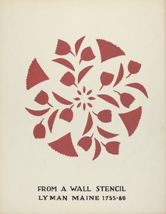 Design fra Lyman, Maine 1755-1780: Fra den foreslåede portefølje "Maine Wall Stencils"