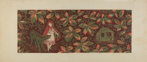 Trykt tekstil, ca. 1940. af Mildred Ford