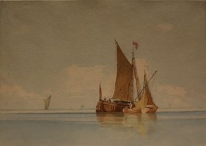 A Calm, dato ukendt (akvarel og blyant på papir)