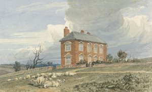 Irmingland Hall, Norfolk (wc med blæk over grafit på vævet papir)