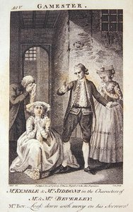 Mr. Kemble og Mrs Siddons i figurerne Mr og Mrs Beverley, frontispice til 