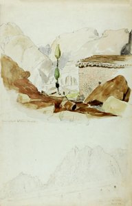 Elias-klosteret, Sinai-bjerget, 1844. af Miner Kilbourne Kellogg