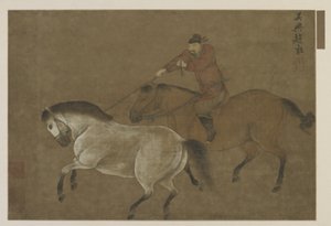 En rytter, der lasser en hest