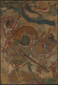 Himmelske Kong Virudhaka af Ming Dynasty Chinese School