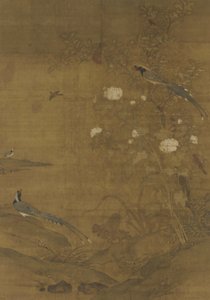Magpies, Waxwing, Hibiscus and Cinnamon, c.1400
