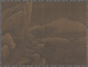 Snow Landscape (albumblad; blæk og hvidt pigment på silke) af Ming Dynasty Chinese School