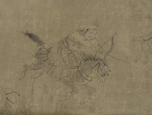 Cai Wenjis fangenskab, 14.-15. århundrede (blæk på papir)