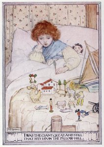 Modrudens land. R L Stevenson (farve litho)