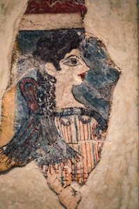 Camp-stol fresco af Minoan