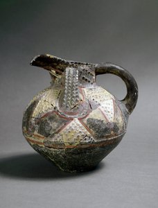 Minoen-kunst: keramikvase i barbotinstil. Fra Agia Triada (Hagia Triada). Omkring 1500 f.Kr. Svag. 15,5 cm Heraklion, arkæologisk museum af Minoan
