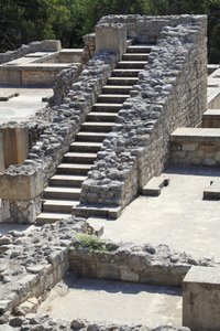Orientalsk del af Kong Minos palads i Knossos mellem dronningen megaron og den centrale domstol. Kreta. 1600-1450 f.Kr af Minoan
