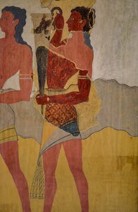 Rekonstruktion af processionsfresken af Minoan