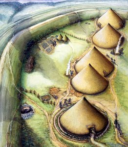 Maiden Castle c5. århundrede f.Kr., c1990-2010 af Miranda Schofield