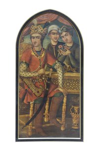 Hormizd IV af Sasan (olie på lærred) af Mirza Baba